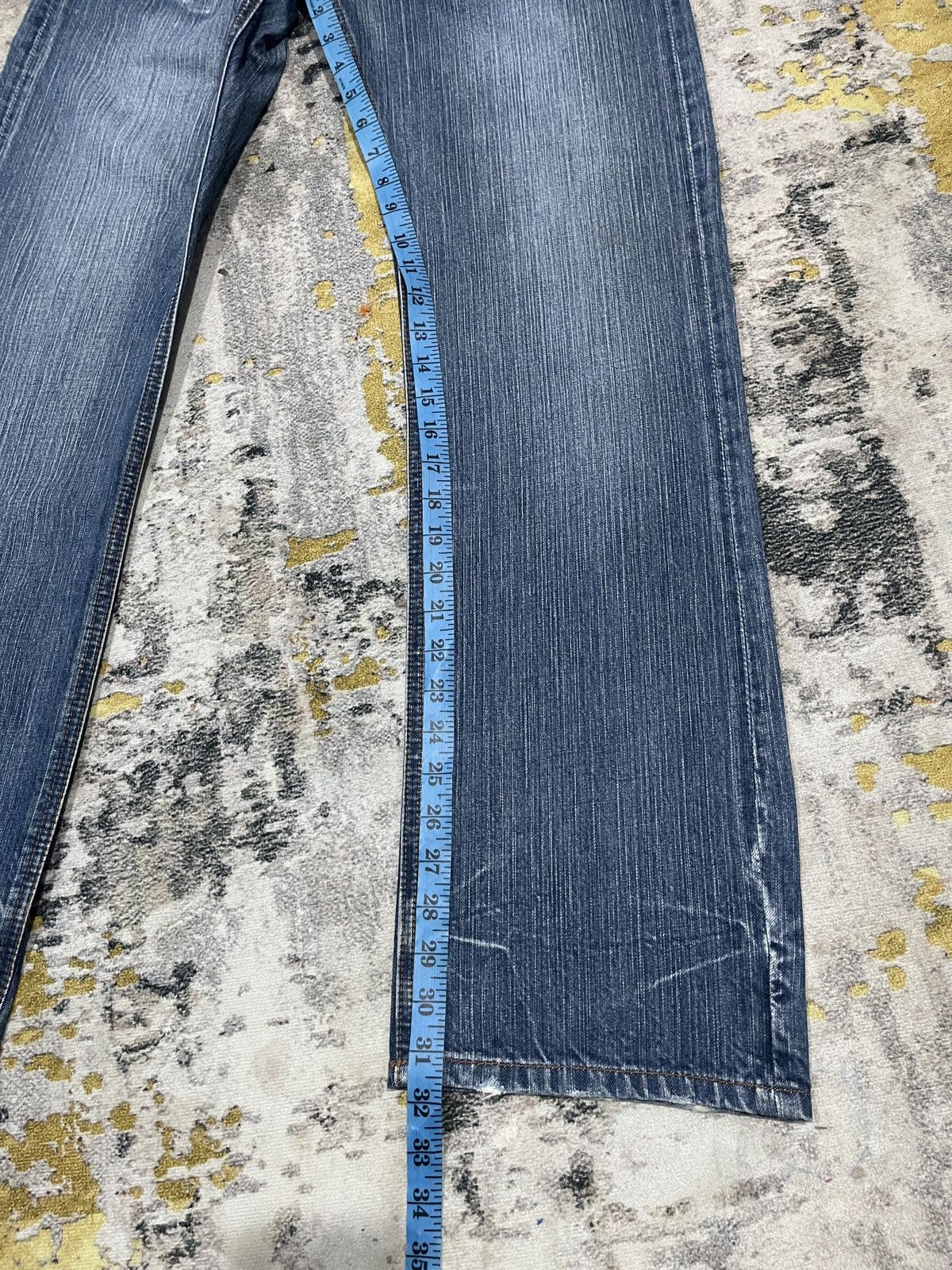 Japanese Brand Vintage Red Ginger Flare Denim Jeans ! Rare Design Size US 32 / EU 48 - 17 Thumbnail