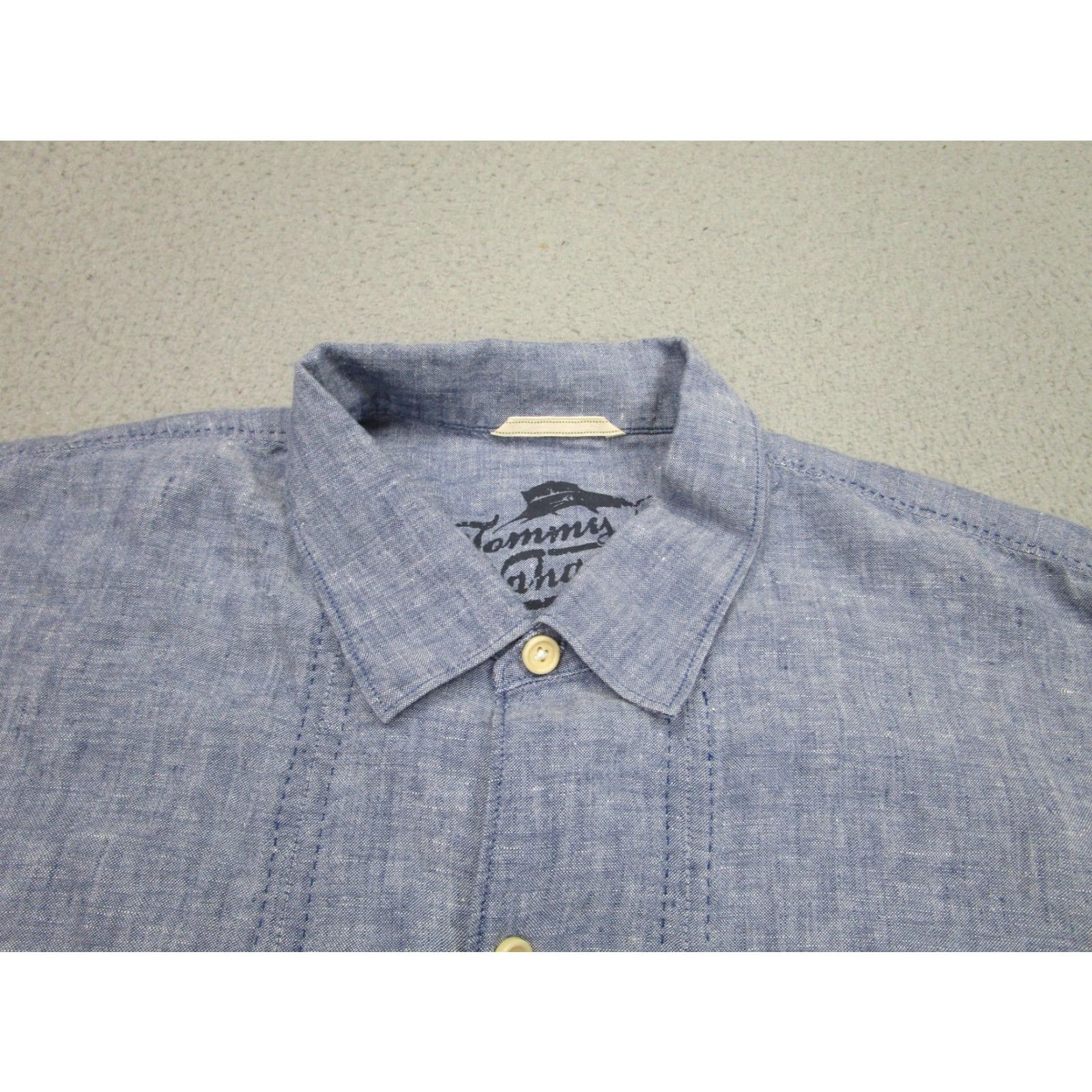 Tommy Bahama Tommy Bahama Shirt Mens 2XL Blue Linen Short Sleeve Button Relax Fit Shirt Size US XXL / EU 58 / 5 - 3 Thumbnail