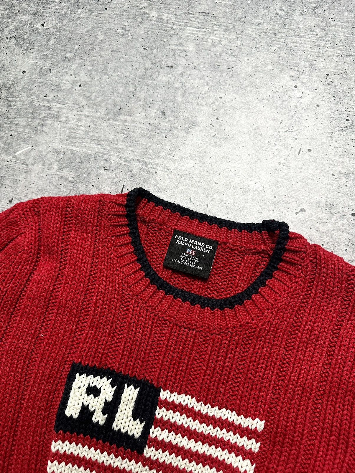 Lauren Ralph Lauren Polo Jeans Company Ralph Lauren USA Y2K Knitted Sweater Size L / US 10 / IT 46 - 4 Thumbnail