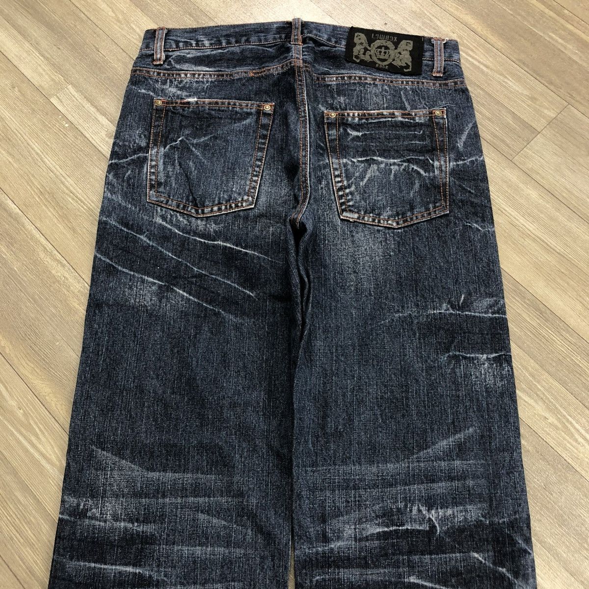 If Six Was Nine × Japanese Brand × Le Grande Bleu (L.G.B.) 2000s Y2K Lowbox Japenese Brand Faded Punk Lgb Style Jeans Size US 30 / EU 46 - 13 Thumbnail