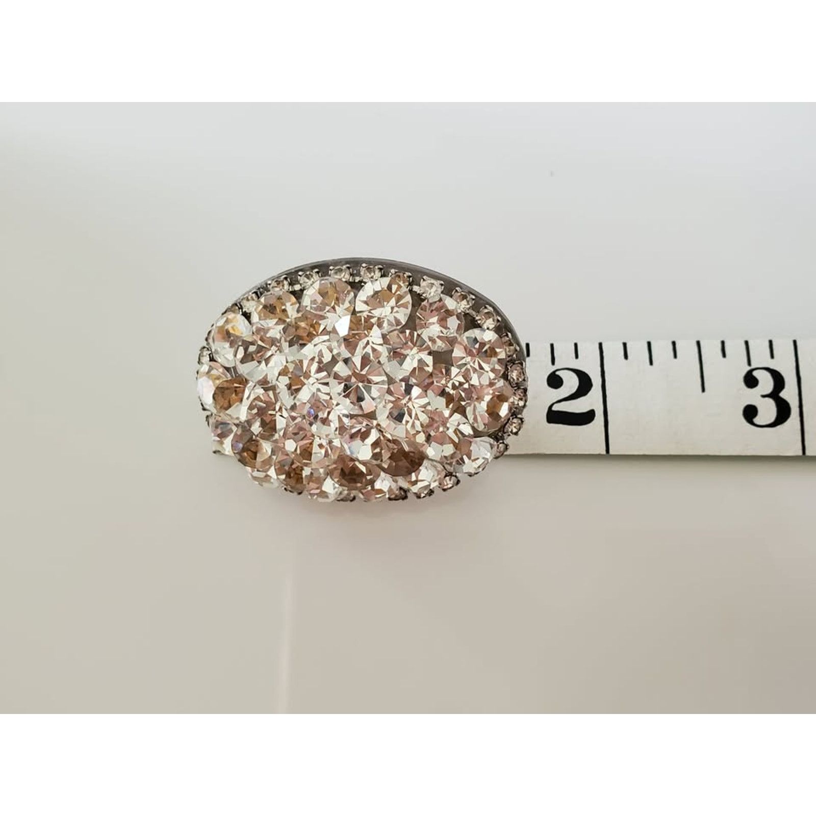 Other Vintage Chunky Rhinestone Clip-On Earrings Size ONE SIZE - 4 Thumbnail