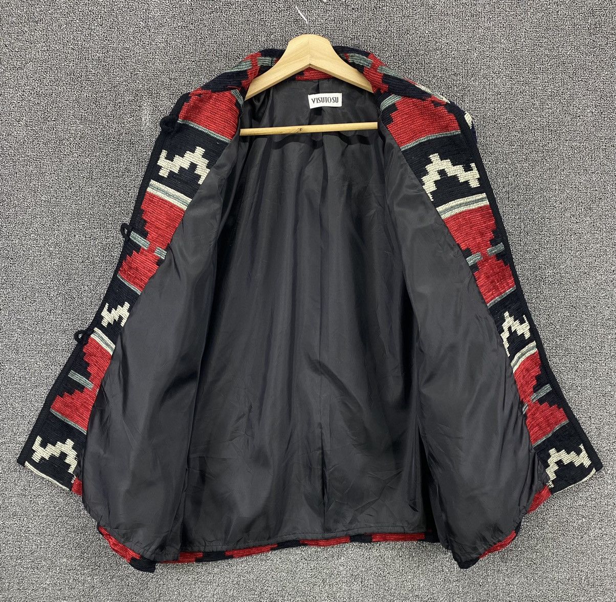 Japanese Brand Vintage VISUTOSU Aztec Navajo Native Design Wool Coat Jacket Size US L / EU 52-54 / 3 - 6 Thumbnail