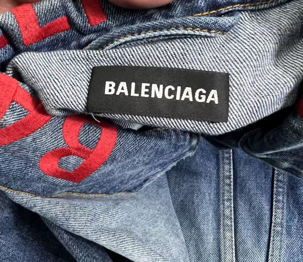 Balenciaga Balenciaga neck letter logo denim jacket 2410-Nextarrow Size US M / EU 48-50 / 2 - 3 Thumbnail