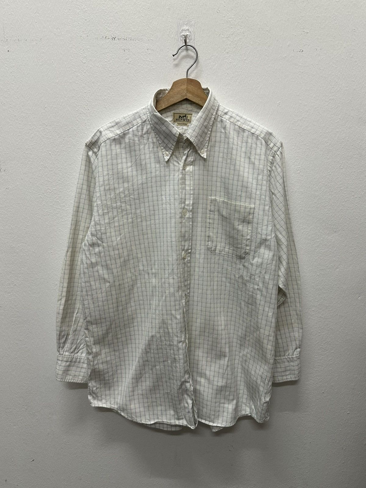 Hermes Hermes (Maison Margiela Era) Made in France Button Up Shirt Size US L / EU 52-54 / 3 - 3 Thumbnail