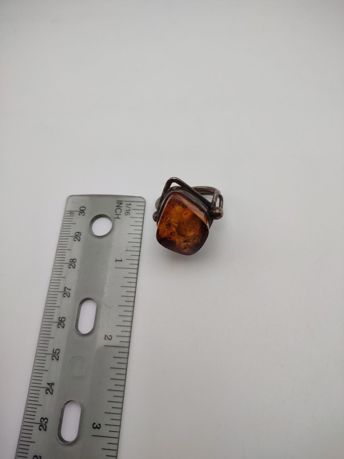 The Unbranded Brand Sterling Silver Natural Amber Ring Sz 6 7.6g Size ONE SIZE - 5 Thumbnail