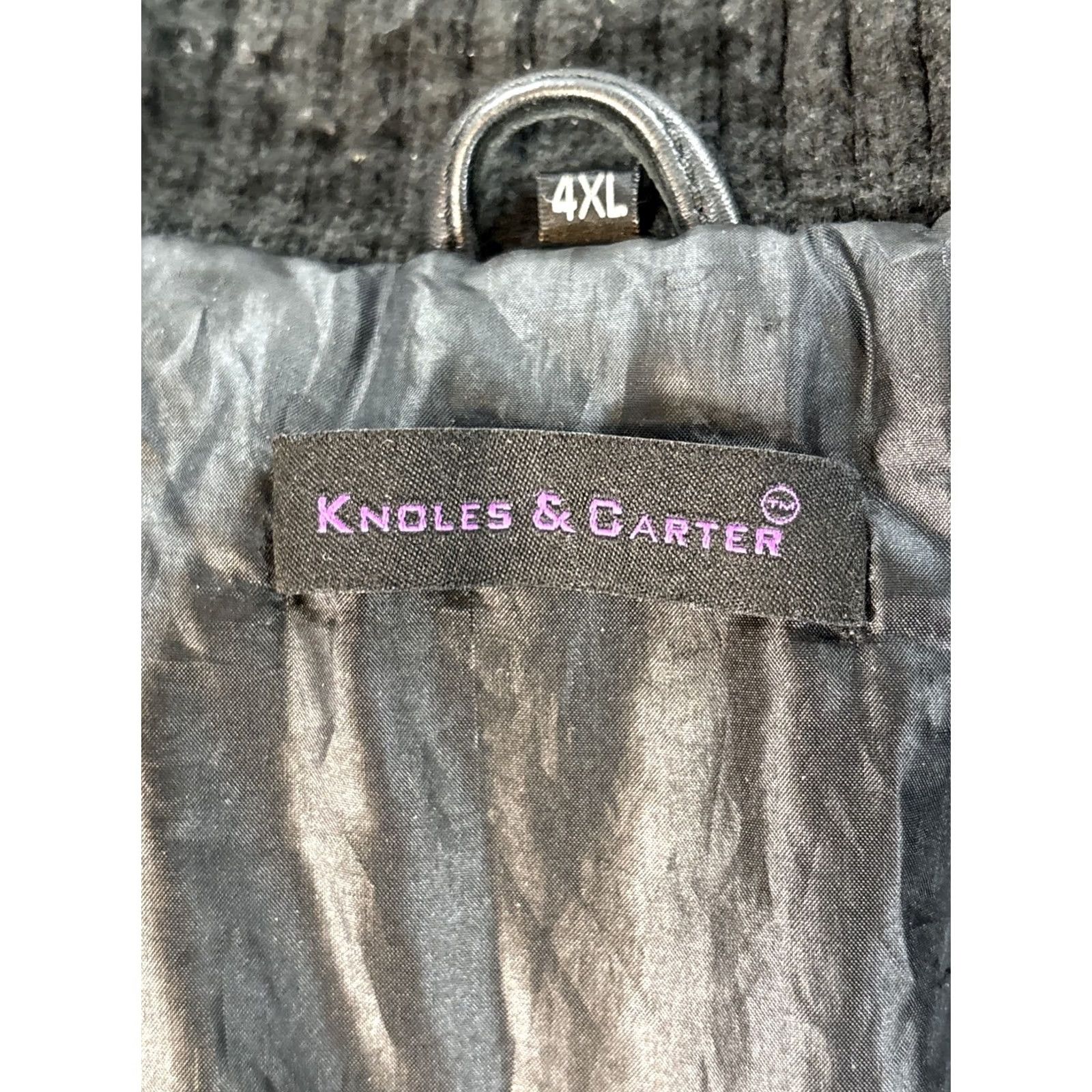 Vintage VINTAGE Knoles & Carter Leather Jacket Womens XL Black Full Zip Lambskin Italy Bomber Jacket Womens XL Black Leather Full Zip Size XL / US 12-14 / IT 48-50 - 4 Thumbnail