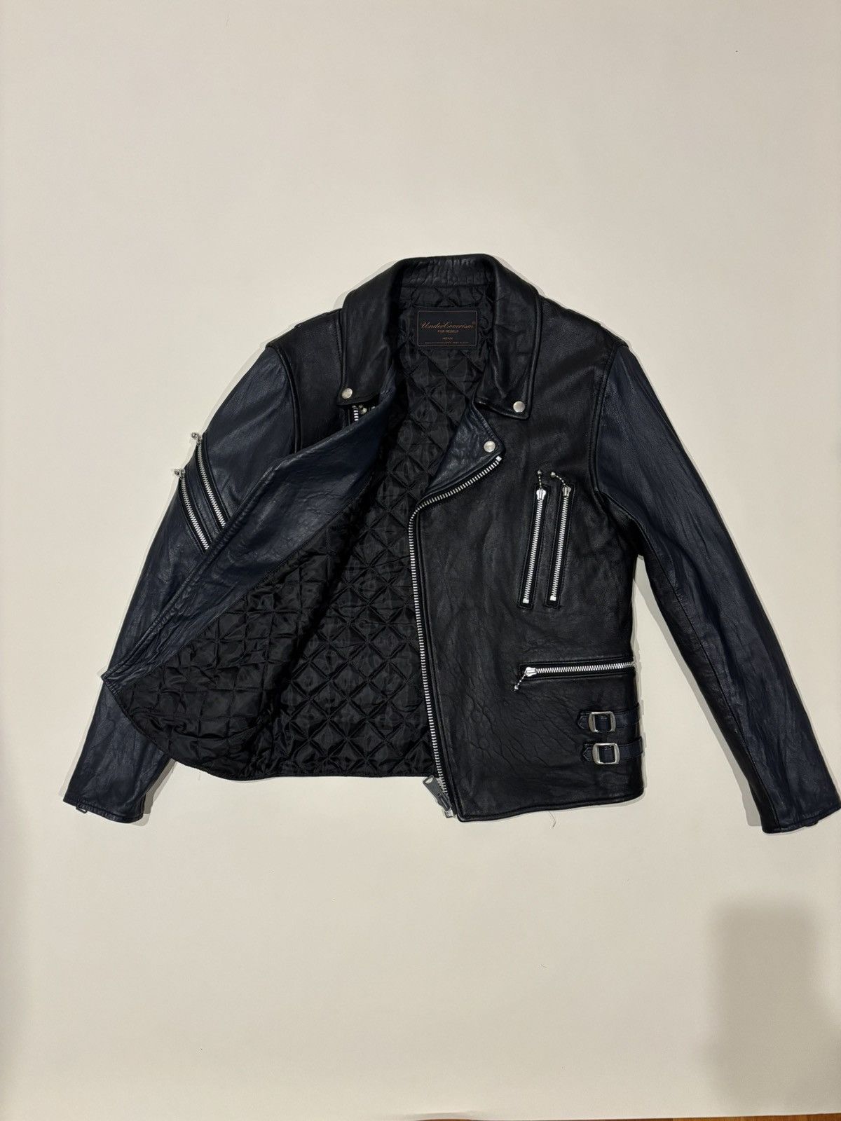 Undercover Undercover AW03 ‘Paper Doll’ Sheepskin Riders Leather Jacket Size US M / EU 48-50 / 2 - 3 Thumbnail