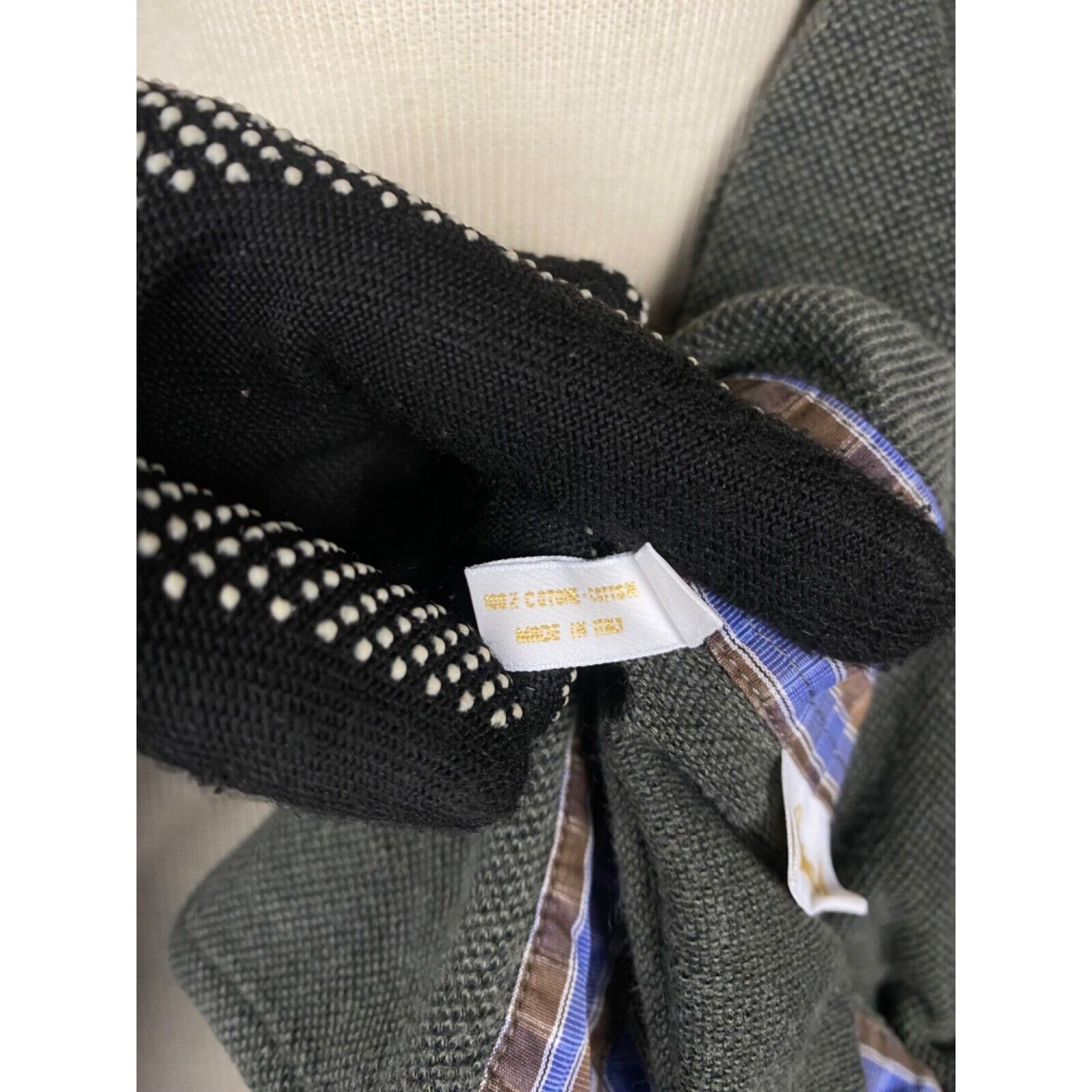 Brioni Brioni Men's Khaki Green Collared Longsleeve Polo Sweater Si Size US M / EU 48-50 / 2 - 12 Thumbnail