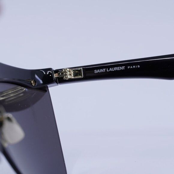 Saint Laurent Paris Saint Laurent SL614MASK 001 Sunglasses Black Shield Frame Size ONE SIZE - 9 Thumbnail