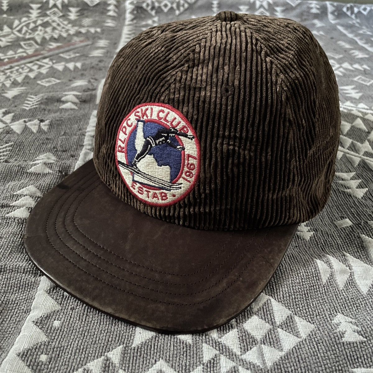 Polo Ralph Lauren Vintage polo Ski leather corduroy hats Size ONE SIZE - 1 Thumbnail