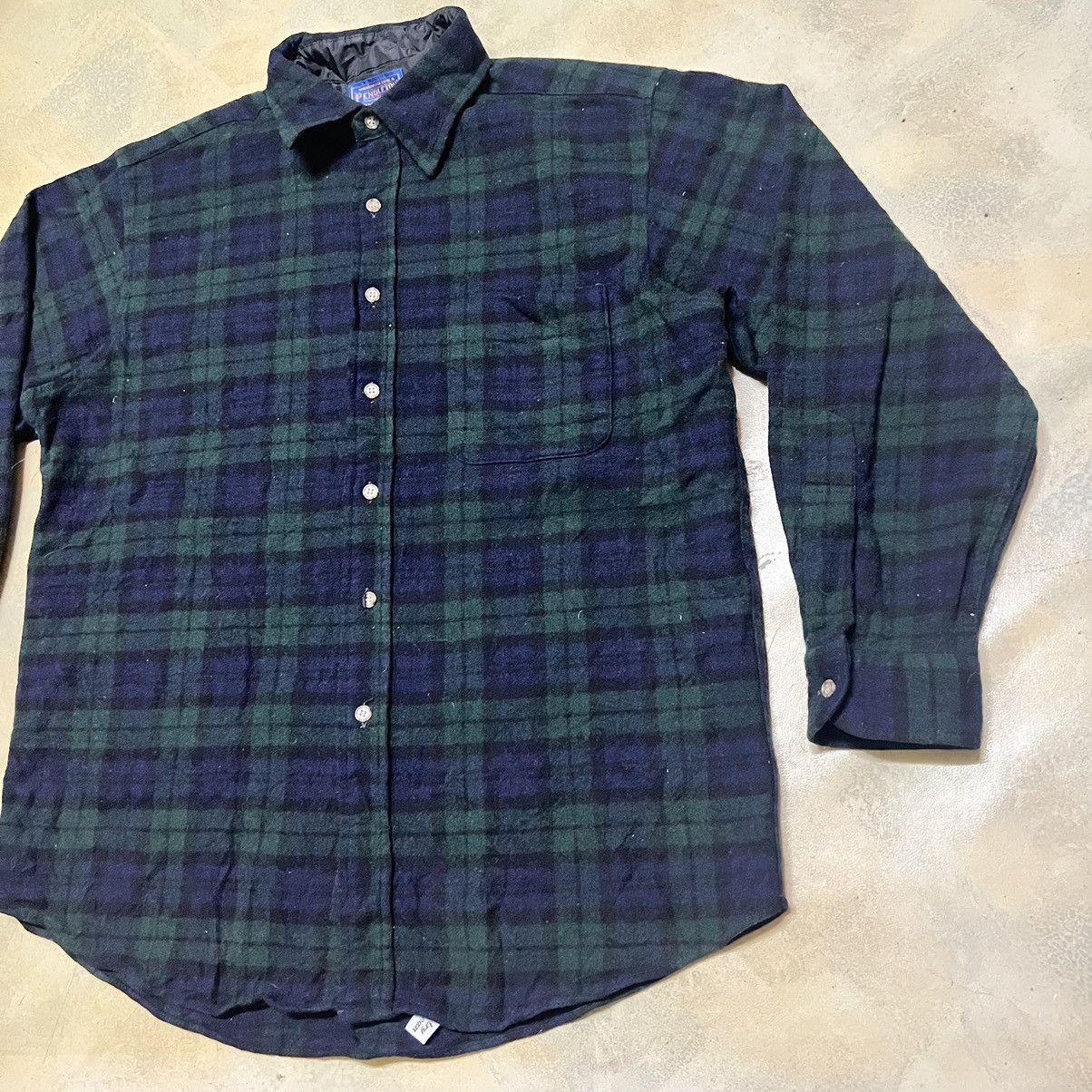 Flannel × Pendleton Pendleton Flannel Green Button Up Shirt Wool Size US L / EU 52-54 / 3 - 2 Thumbnail