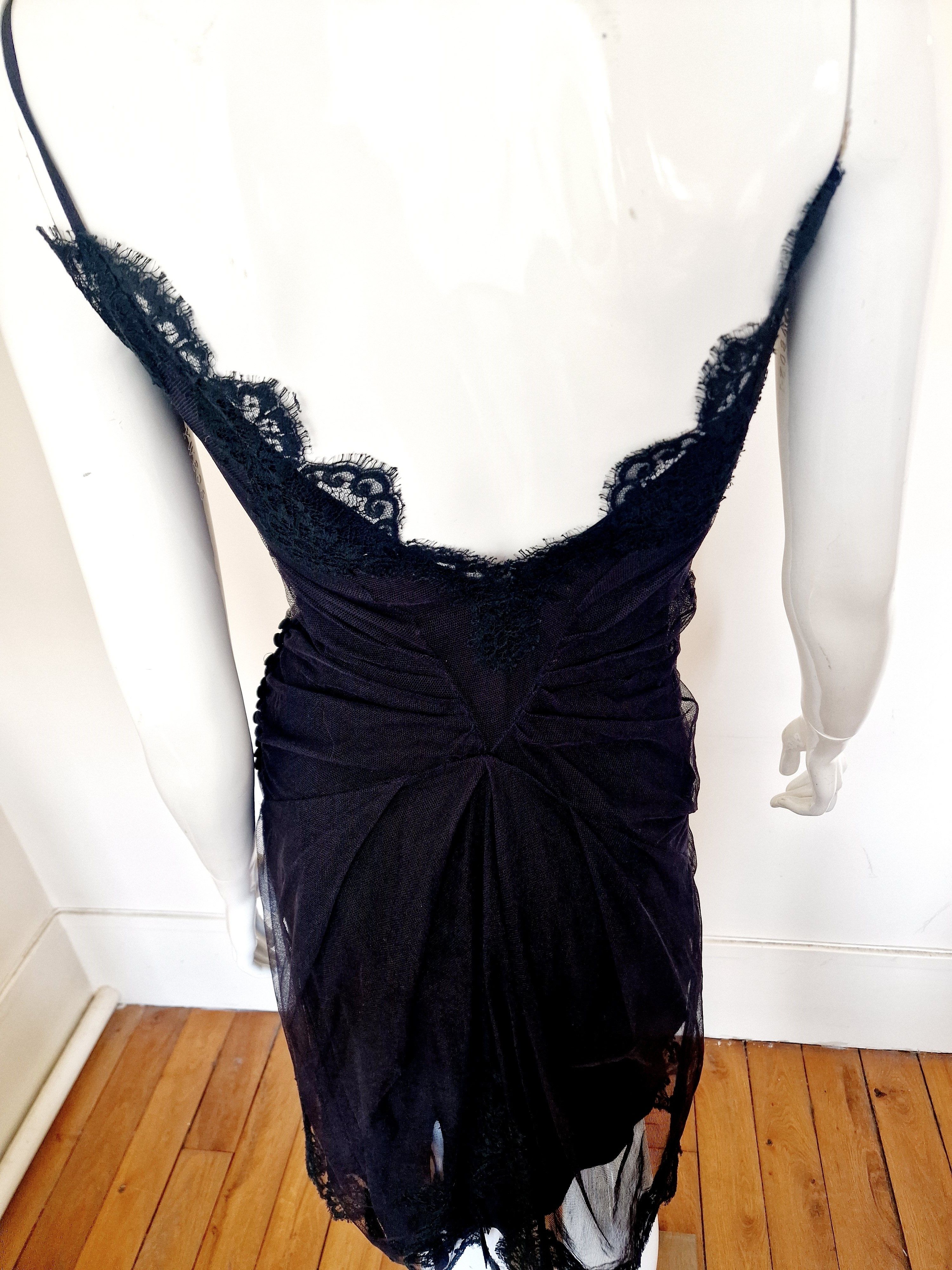 Dior Christian Dior S/S 2008 John Galliano Lace Veil Dress Size S / US 4 / IT 40 - 9 Thumbnail