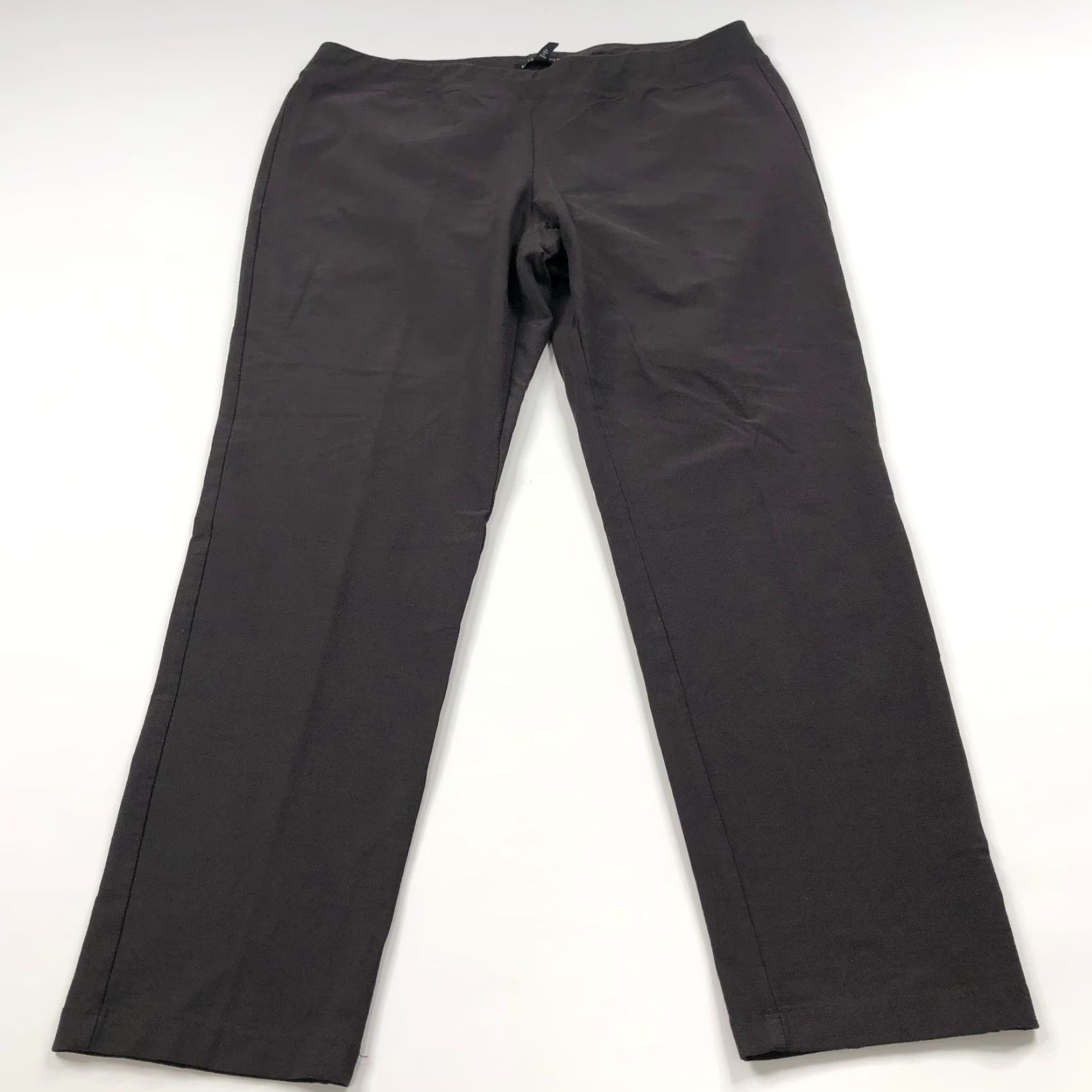 Eileen Fisher Eileen Fisher Crepe Pull On Medium Gray Pants Mid Rise Viscose Nylon Lycra 32W 26L 26 Inseam Regular Front Flat Pockets Women's Pants Shirt? Size 32" / US 10 / IT 46 - 3 Thumbnail