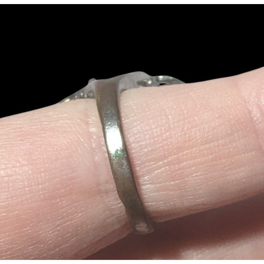 Other Vintage Purple Encased Silver Tone Cage Ring With Clear Gem Size ONE SIZE - 14 Thumbnail