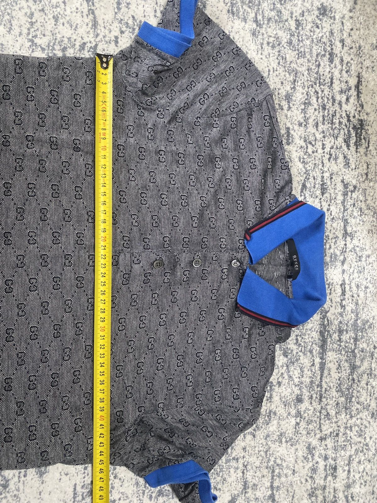 Gucci Vintage luxury gucci gg drip skinny monogram polo shirt Size US S / EU 44-46 / 1 - 14 Thumbnail