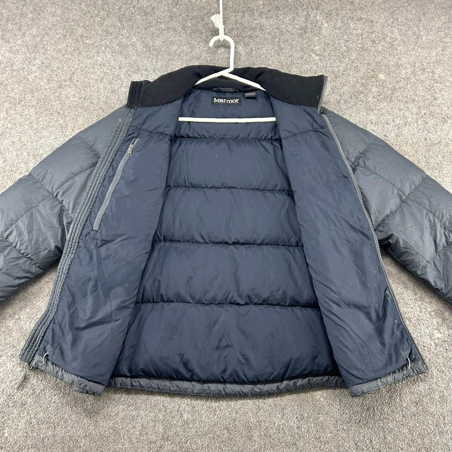 Marmot Marmot Mens Jacket Jacket Puffer Gray 90s Down Full Zip Marmot Logo Quilted Stand-Up Collar Regular Size S Chest 40 Vintage No Size US S / EU 44-46 / 1 - 3 Thumbnail