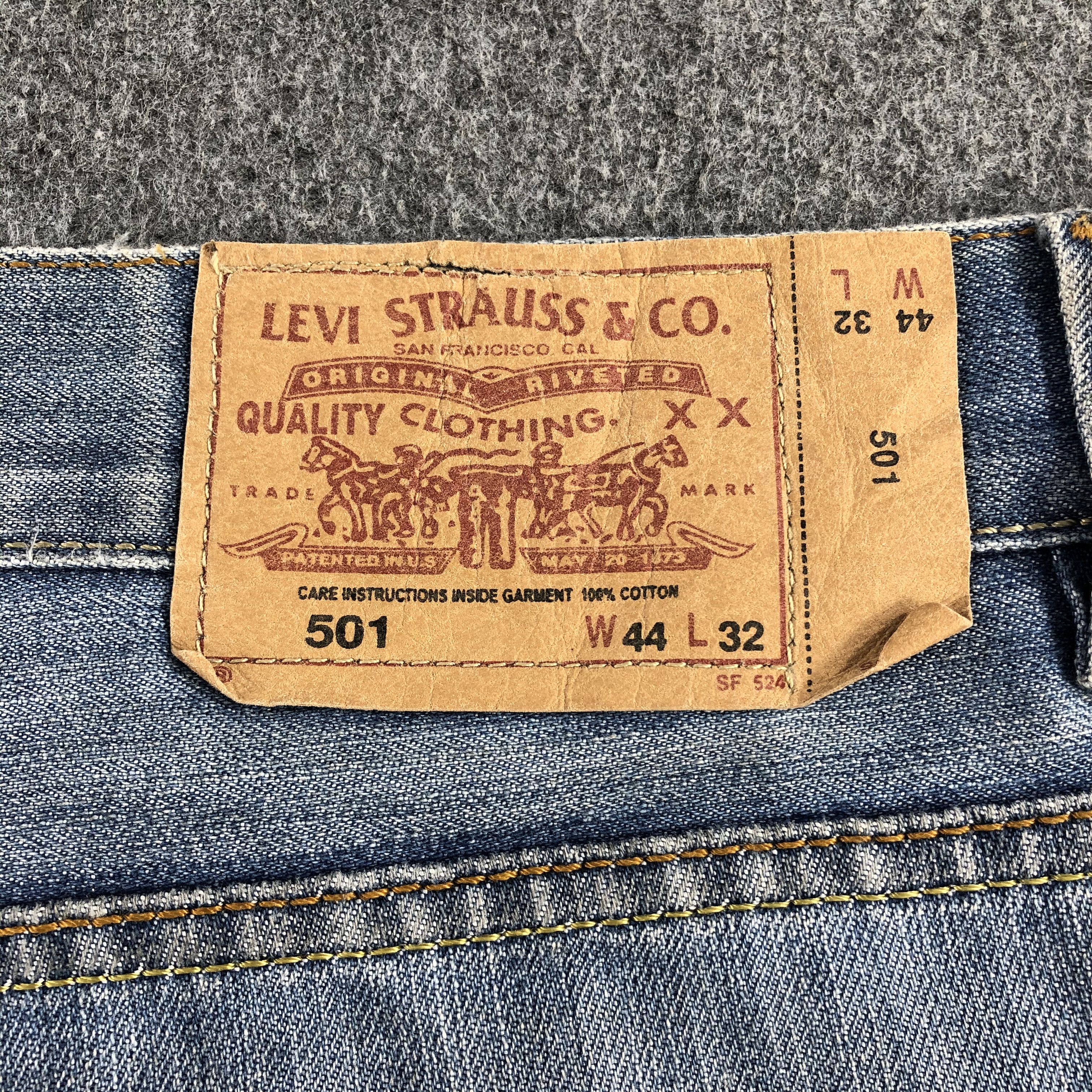 Levi's Vintage Blue Wash Levis 501 Jeans-J1645 Size US 44 / EU 60 - 5 Thumbnail
