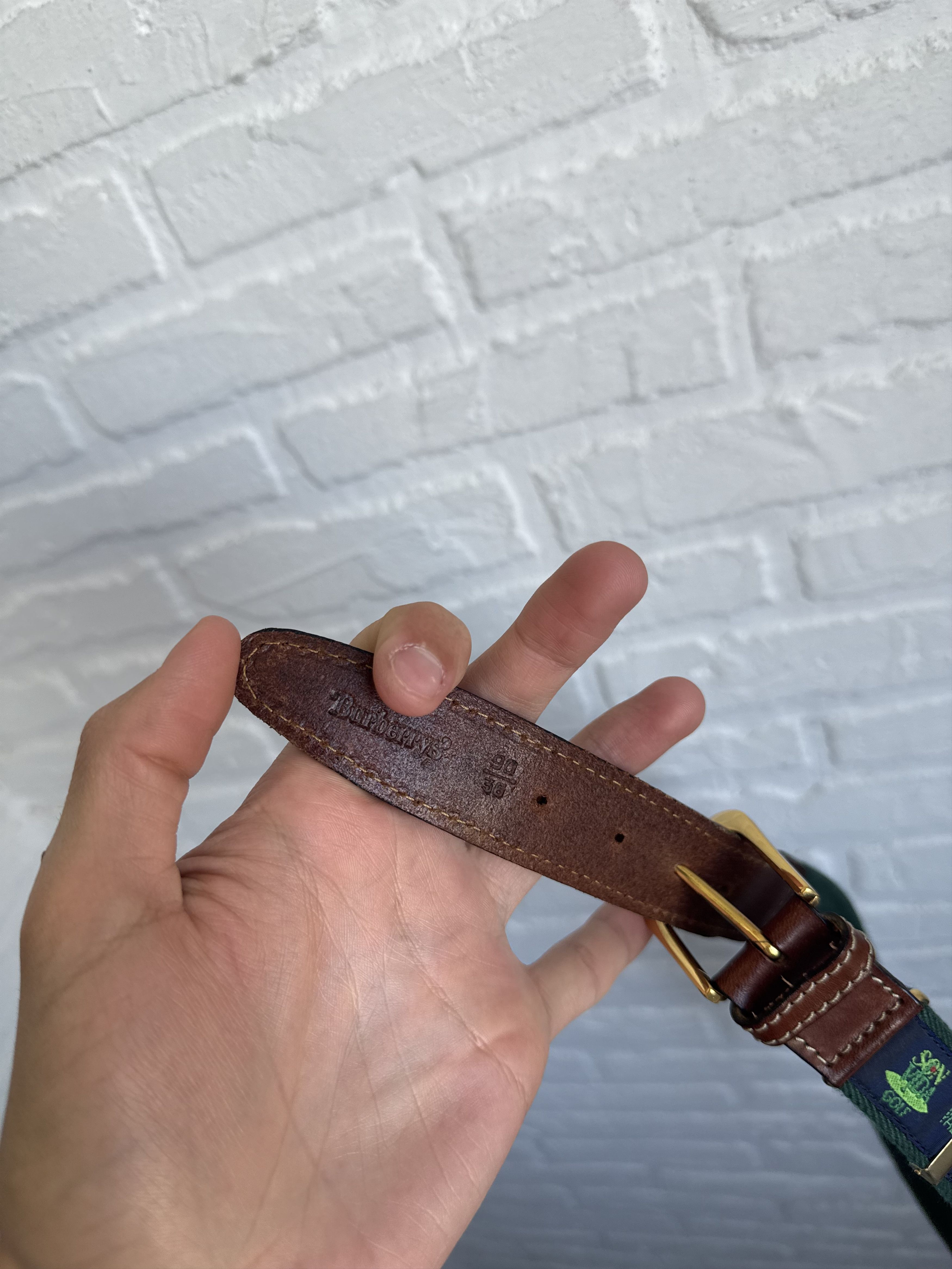 Burberry Vintage Burberrys Golf Belt Son Vida Palma De Mallorca Size ONE SIZE - 7 Thumbnail