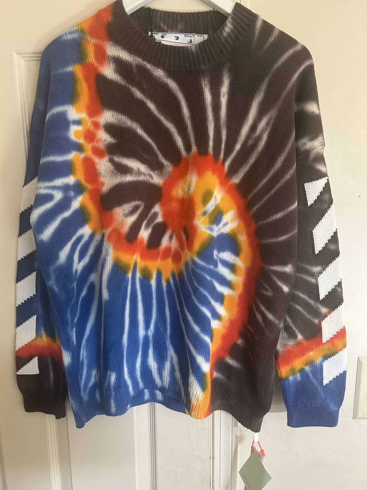 Off-White off-white tie dye crewneck sweater Virgil Abloh OW logo Size US M / EU 48-50 / 2 - 2 Thumbnail