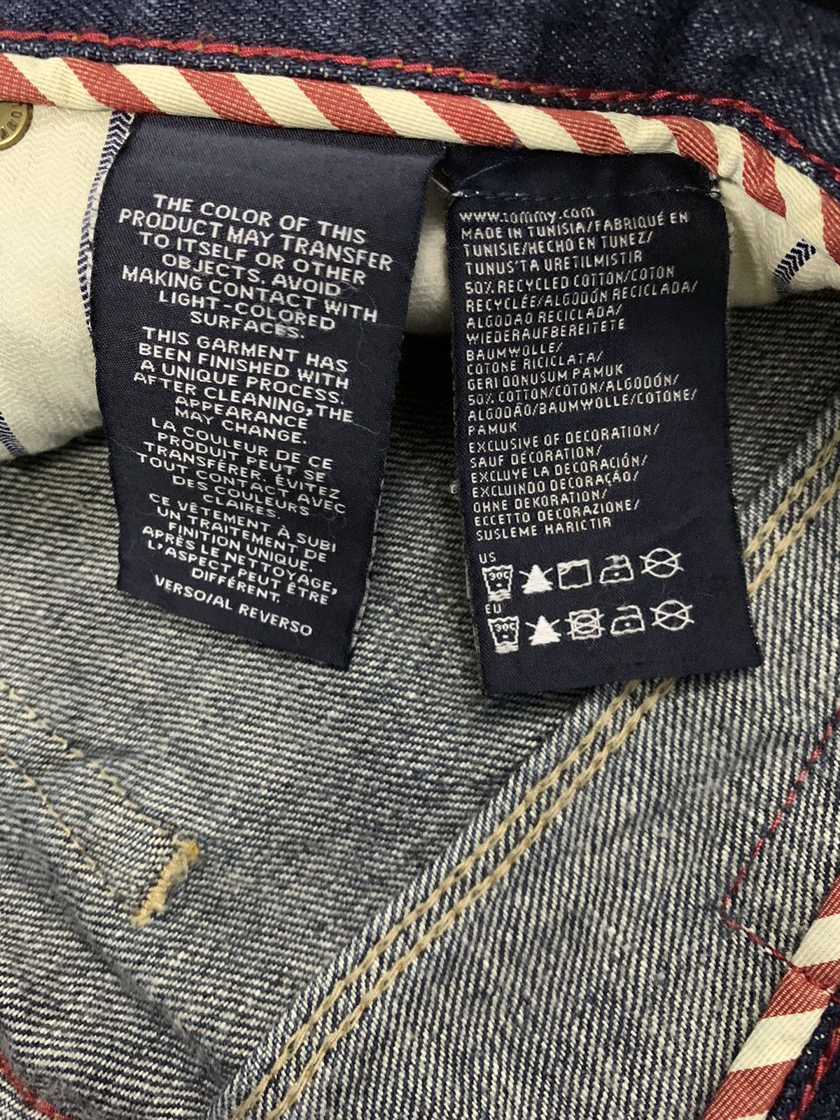 Tommy Hilfiger Tommy Hilfiger Blue Wash Straight Leg Distressed Jeans Size US 32 / EU 48 - 19 Thumbnail
