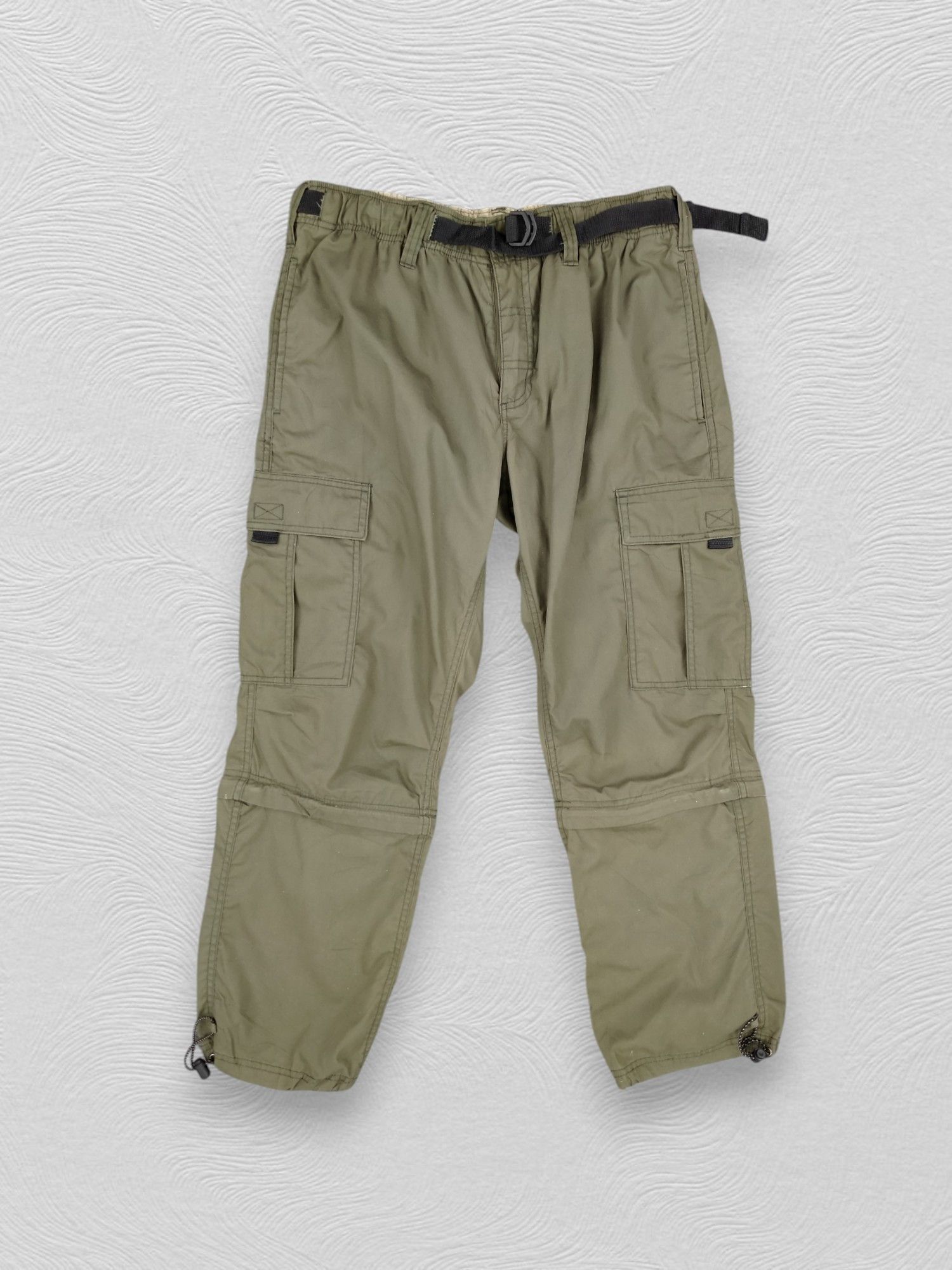 Vintage Elastic/Drawstring Waist Japanese Cargo Pants CP086