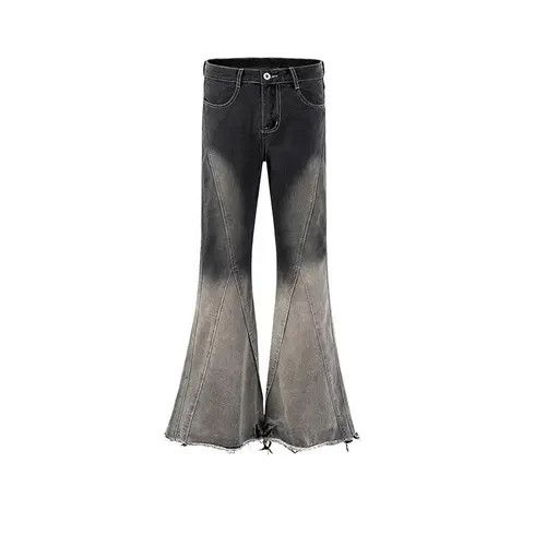 VIBE Y2k Washed Gradient Hombre Loose Flared Jeans Trousers Size US 30 / EU 46 - 3 Thumbnail