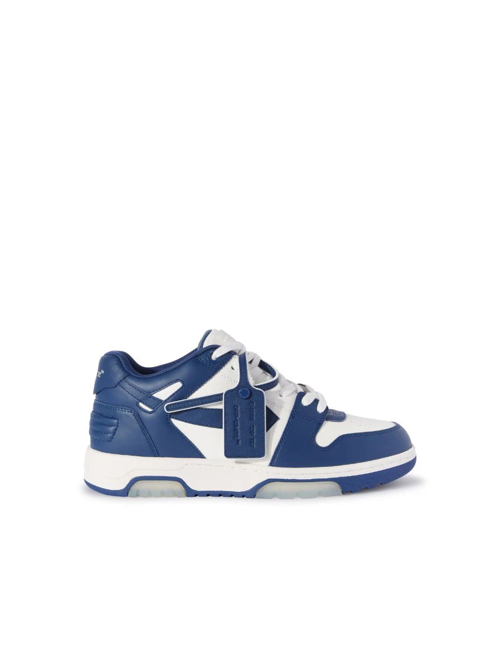 image of Off White Sneakers Leather Shoes Virgil Logo Caravaggio in Blue/White, Men's (Size 9)