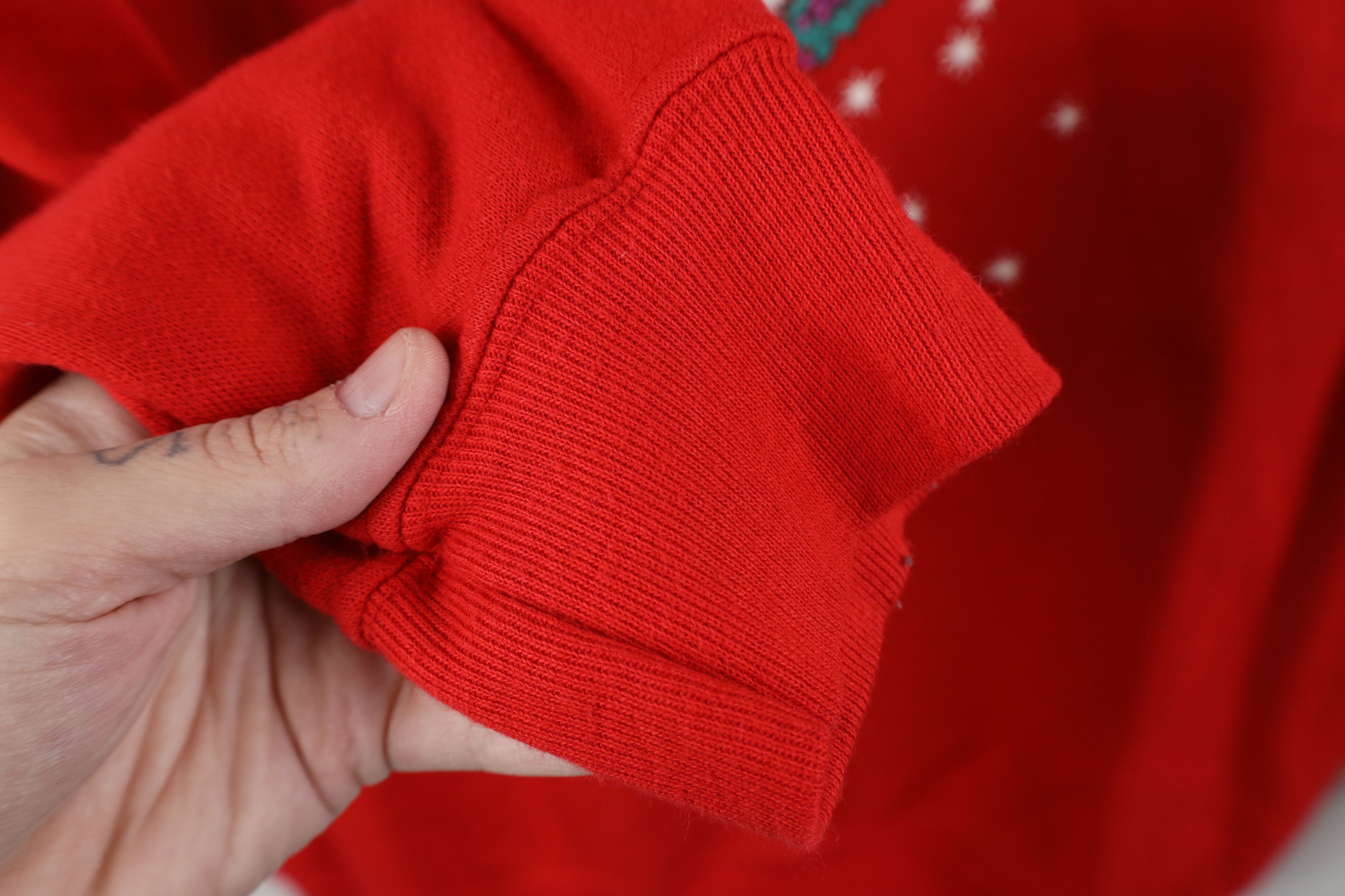 Vintage Vintage 90s Streetwear Cat Kitten Sweatshirt Red USA Size XXL / US 16-18 / IT 52-54 - 7 Thumbnail