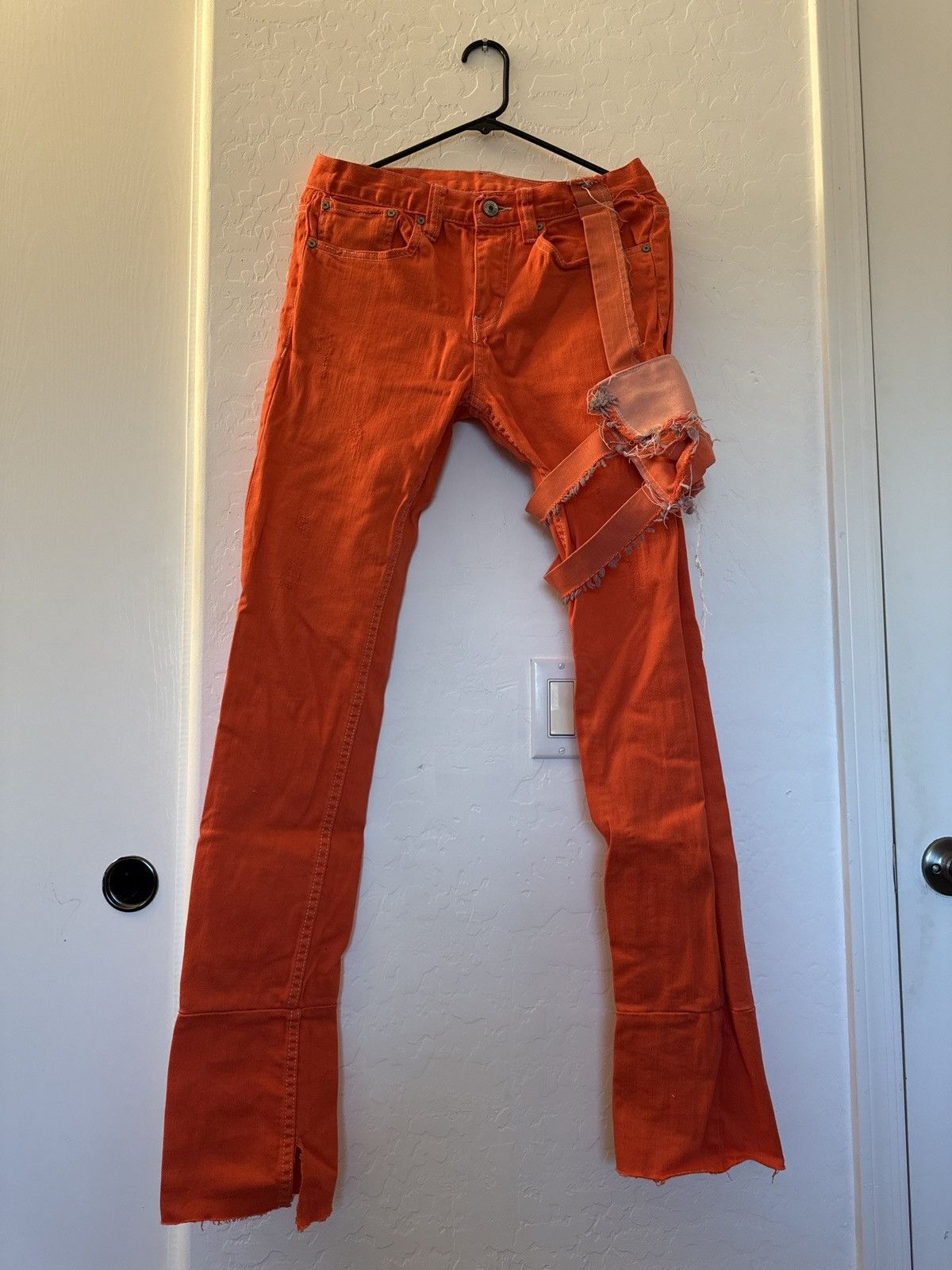 Other Orange Stacked And Flared Jeans Size US 30 / EU 46 - 1 Thumbnail