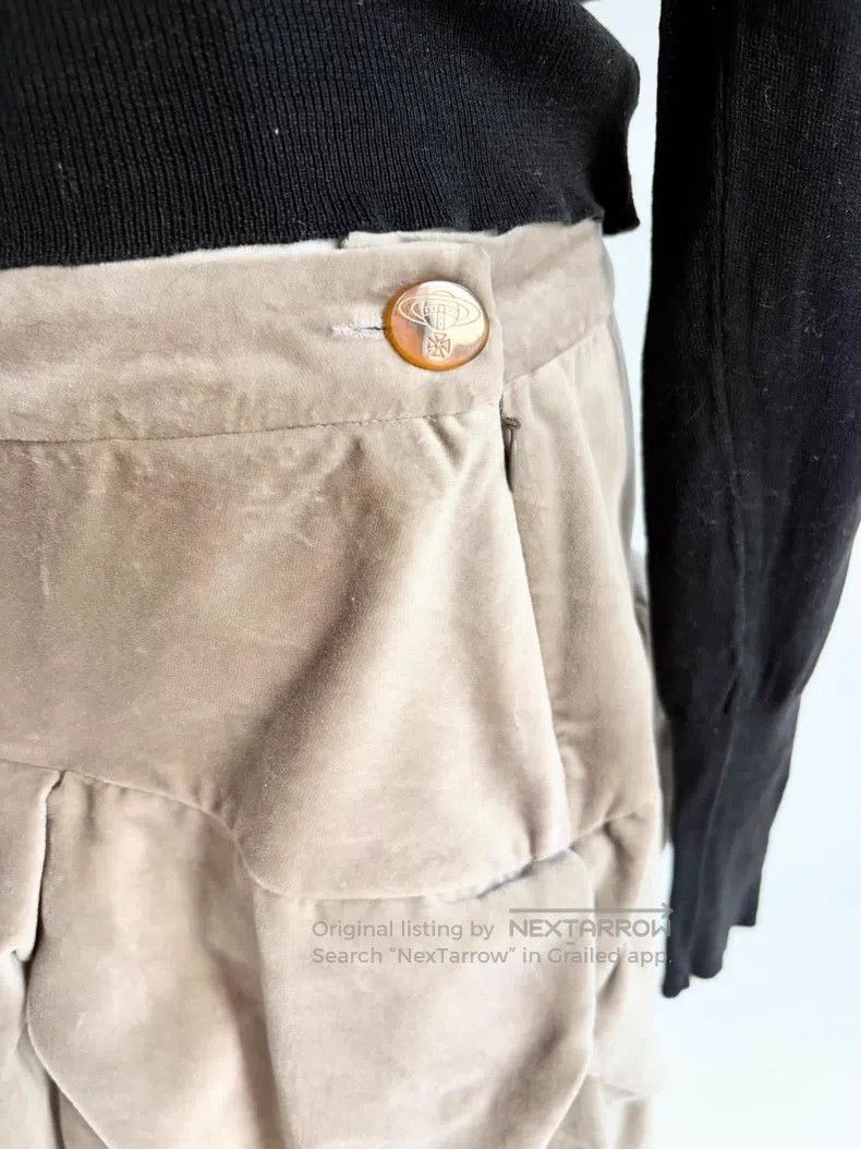 Vivienne Westwood Vivienne Westwood Beige Brown Irregular Cut Velvet Skirt Size 26" / US 2 / IT 38 - 6 Thumbnail