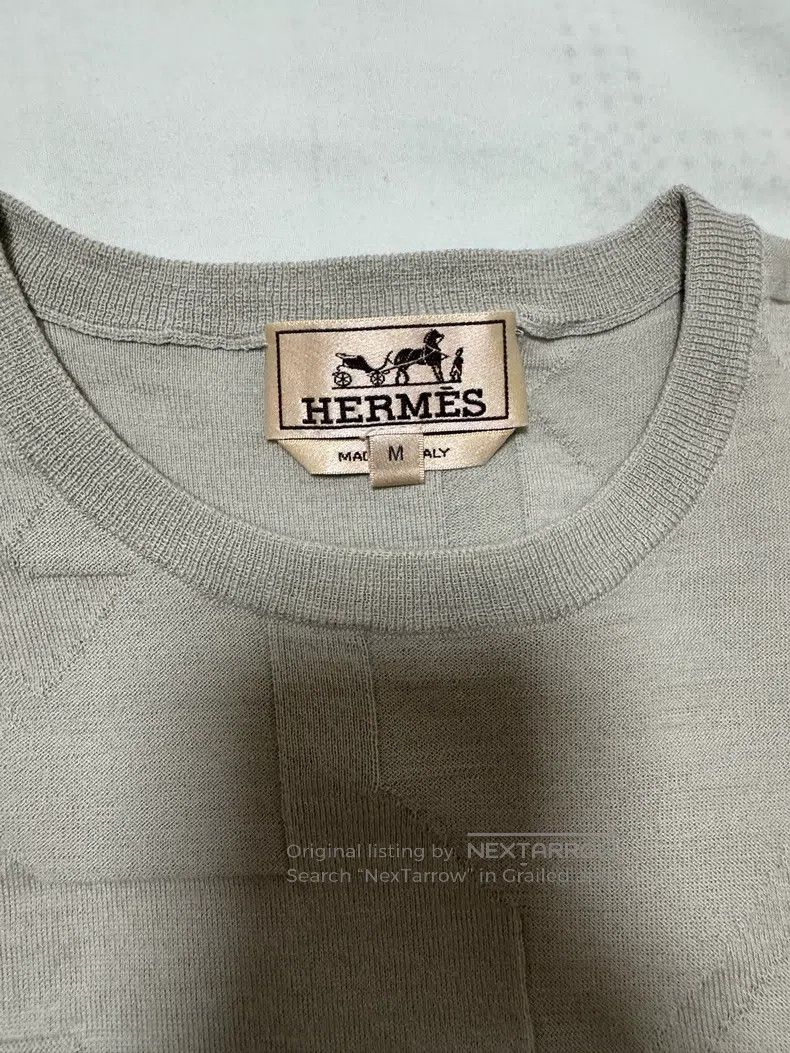 Hermes Hermes Knitted short-sleeved shirt, 100% wool Size US M / EU 48-50 / 2 - 6 Thumbnail
