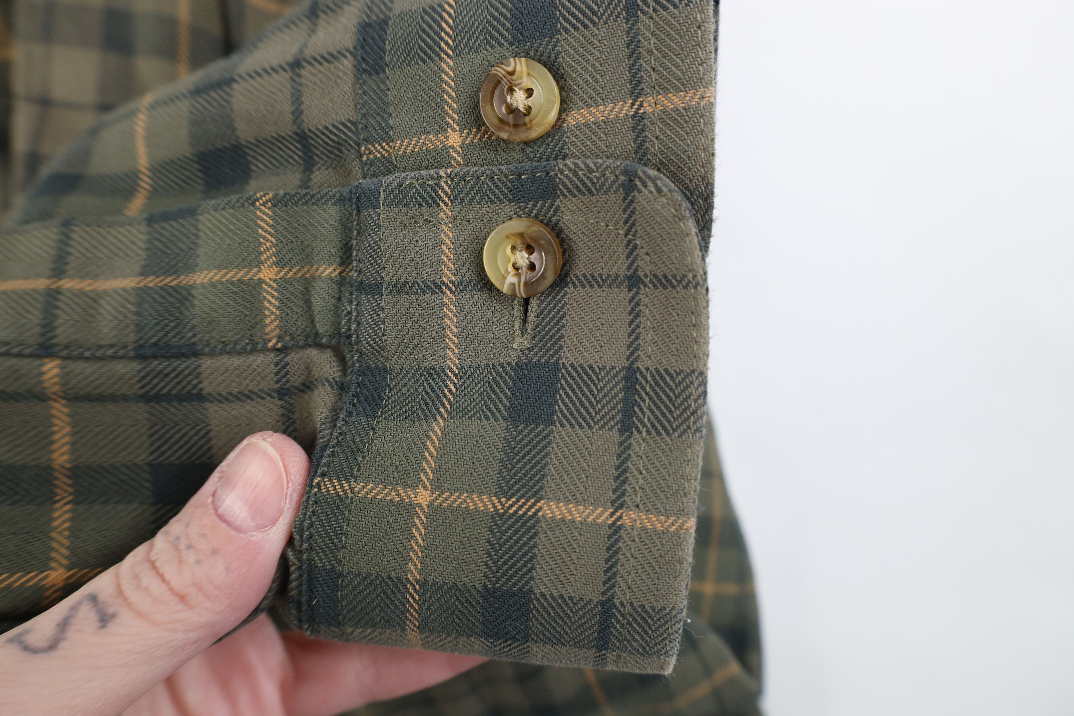 L.L. Bean Vintage 90s LL Bean Heavy Herringbone Plaid Button Shirt Size US XXL / EU 58 / 5 - 6 Thumbnail