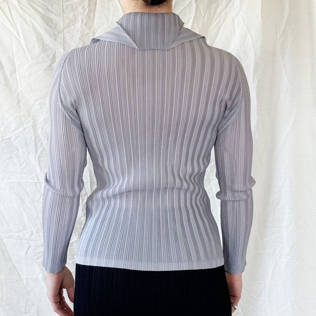 Issey Miyake × Pleats Please Issey Miyake Pleats Please FW 2000 Gray Top Size M / US 6-8 / IT 42-44 - 4 Thumbnail