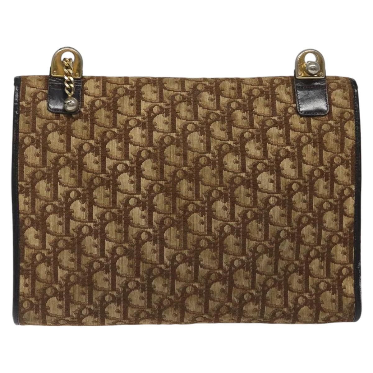 Dior DIOR Trotter Canvas Shoulder Bag Brown Gold Size ONE SIZE - 3 Thumbnail