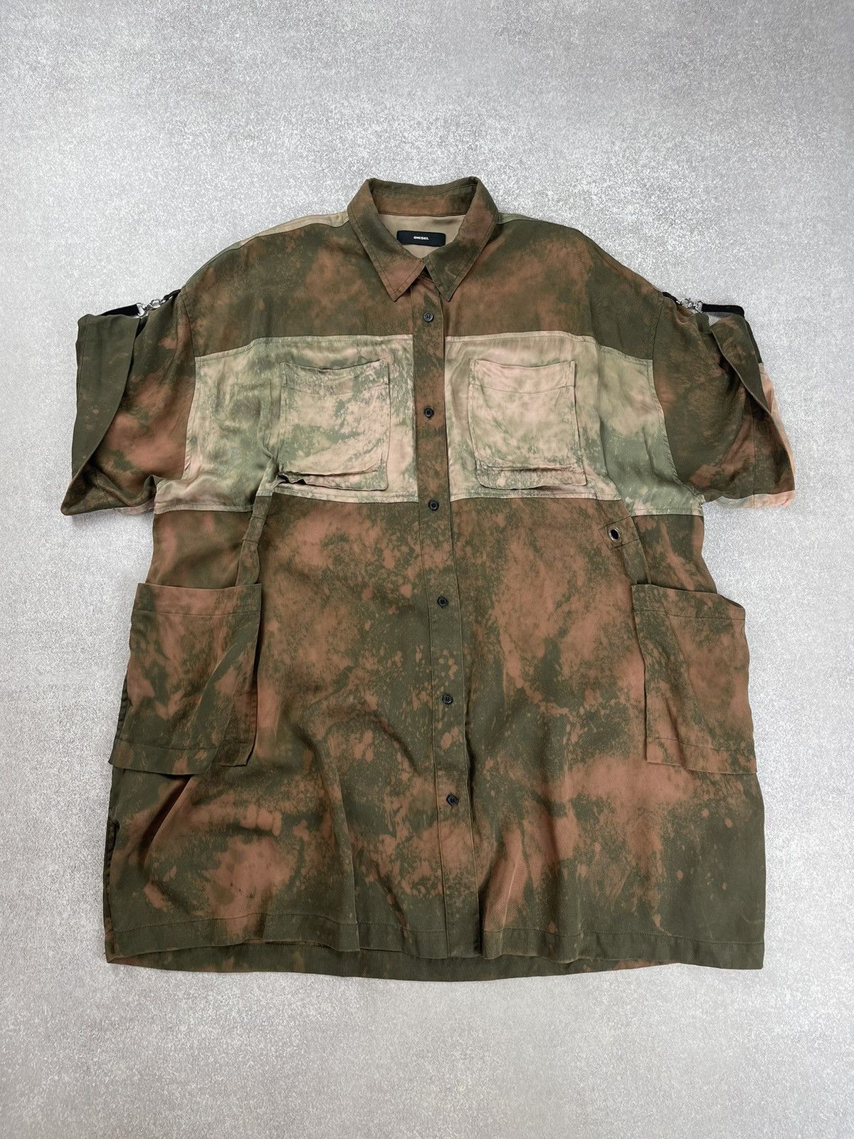 Diesel Diesel Custom Tie Dye Short Sleeve Shirt Size US S / EU 44-46 / 1 - 1 Thumbnail