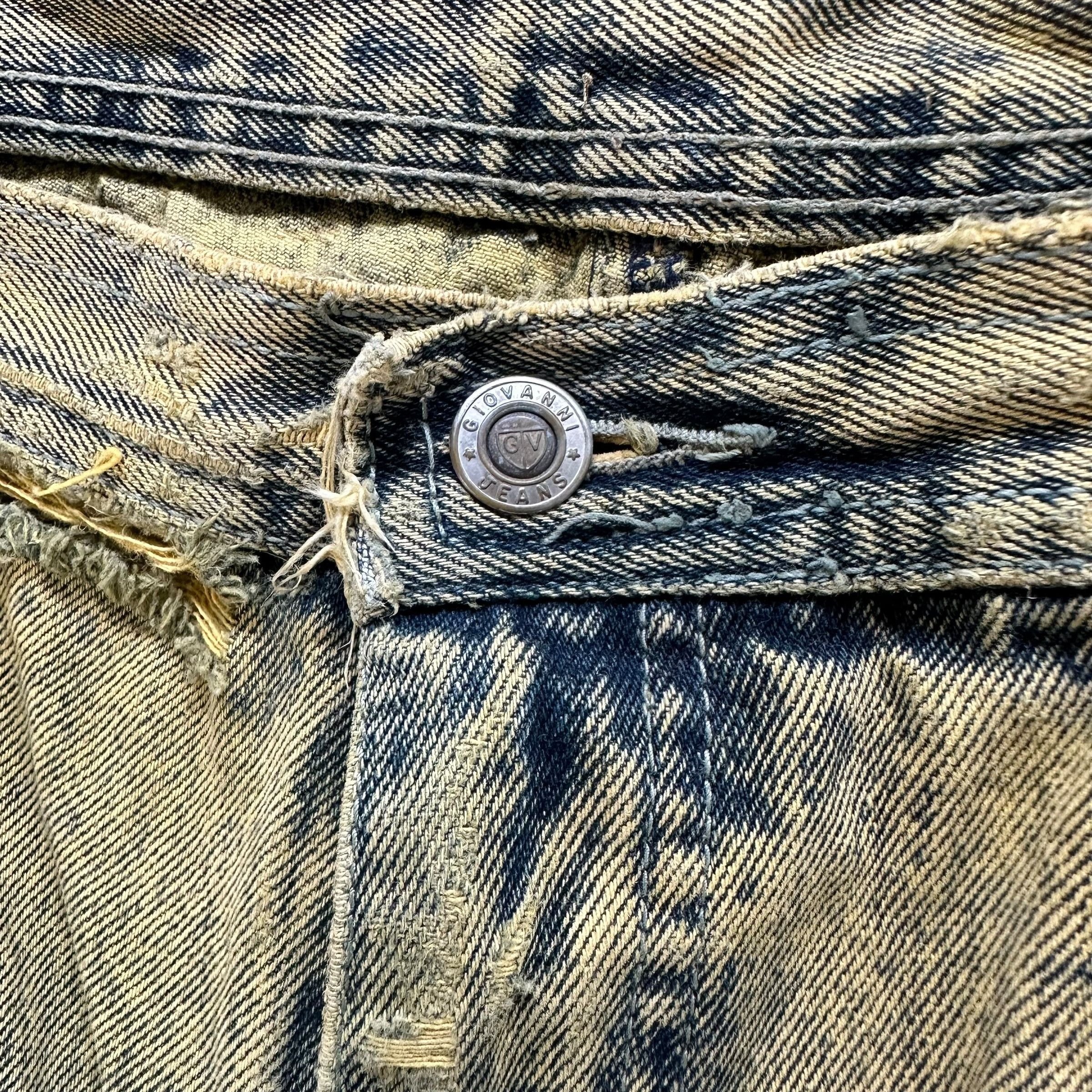 Vintage D.A.R.E by GIOVANNI Trashed Rusty Distressed Jeans #A76-1822 Size US 37 - 5 Thumbnail
