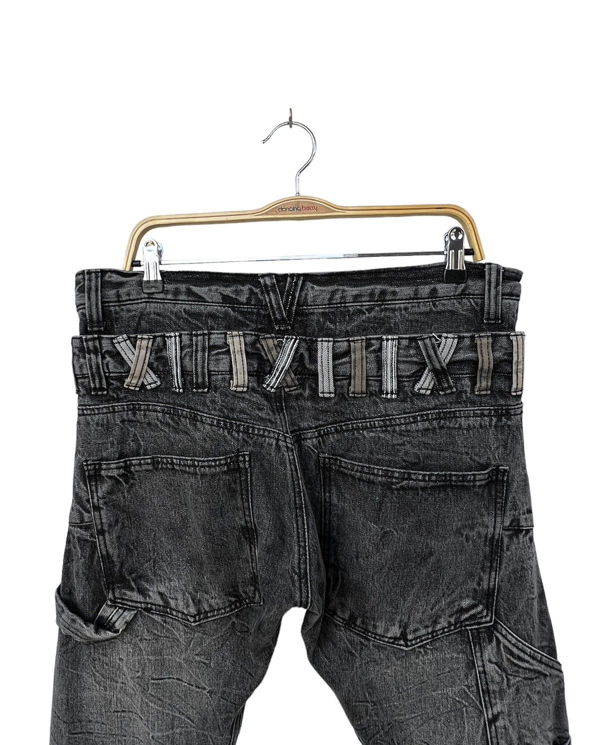 Japanese Brand Denim Jeans Double Waist Lightning Size US 35 - 10 Thumbnail