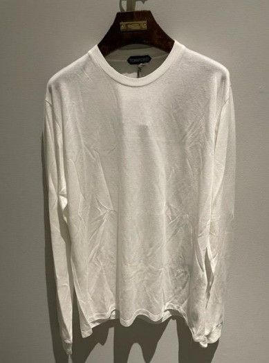 Tom Ford o1w1db10824 Long Sleeve T-Shirt in White Size US L / EU 52-54 / 3 - 1 Preview