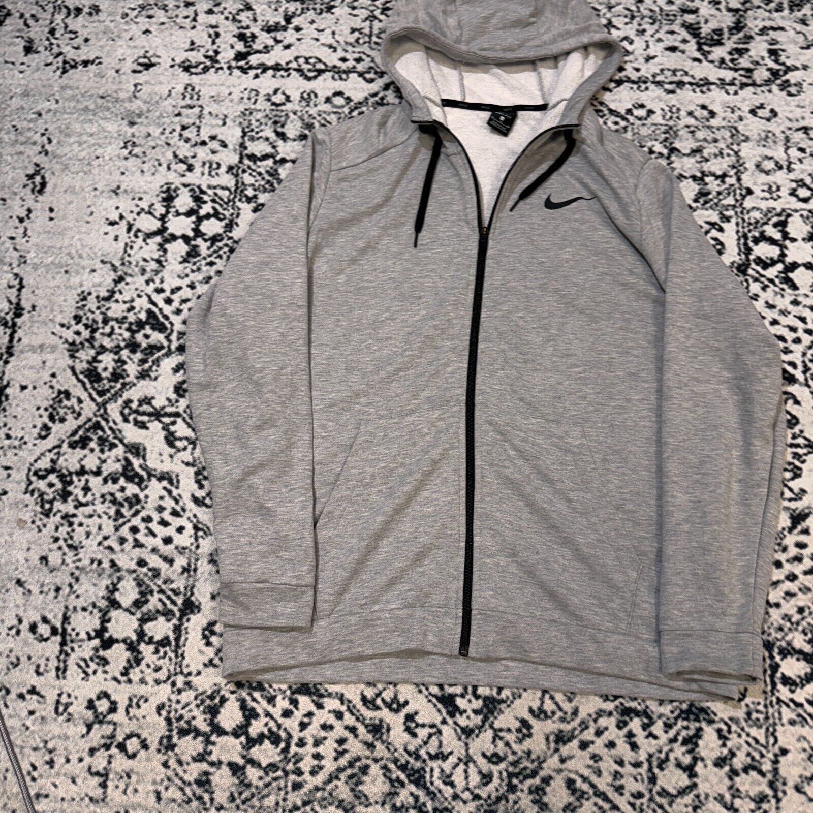 Nike × Vintage Vintage Nike Unisex Gray Cotton Hoodie Zip Size XL Y2K 90s Size US XL / EU 56 / 4 - 4 Thumbnail