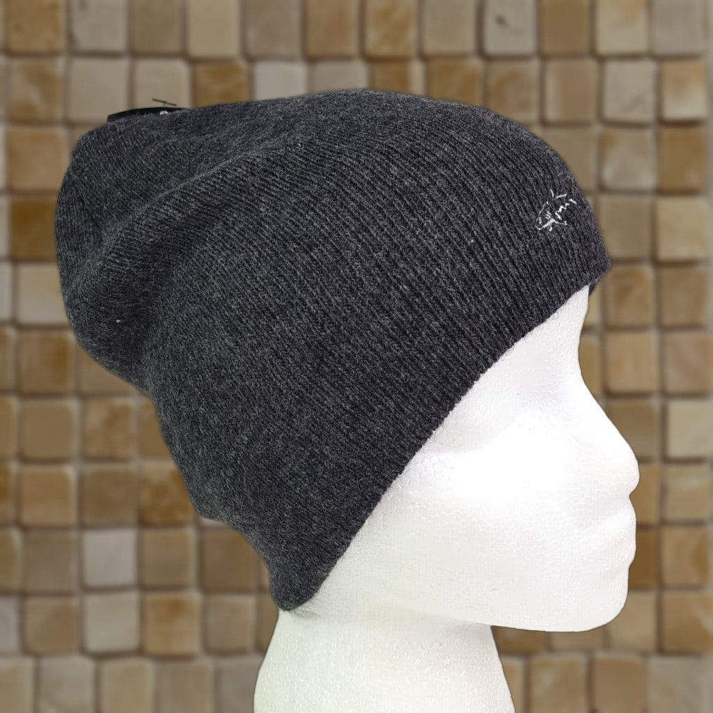 Logo 7 VTG Greg Norman Golf Shark Logo Knit Beanie Adult One Size Toboggan Hat Cap Gray Size ONE SIZE - 1 Thumbnail