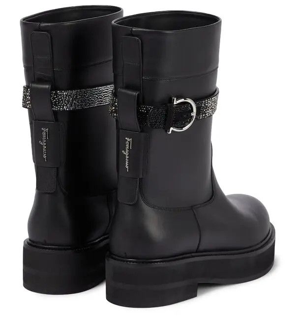 Salvatore Ferragamo o1y0326 Ankle Boots in Black Size US 11 / IT 41 - 3 Thumbnail