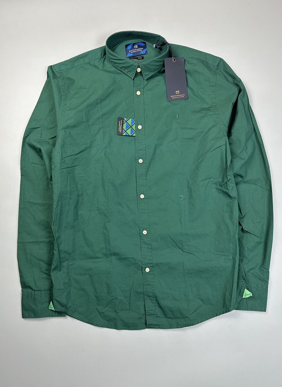 Scotch & Soda Emerald Green Button shirt by Scotch&soda Size US M / EU 48-50 / 2 - 1 Thumbnail
