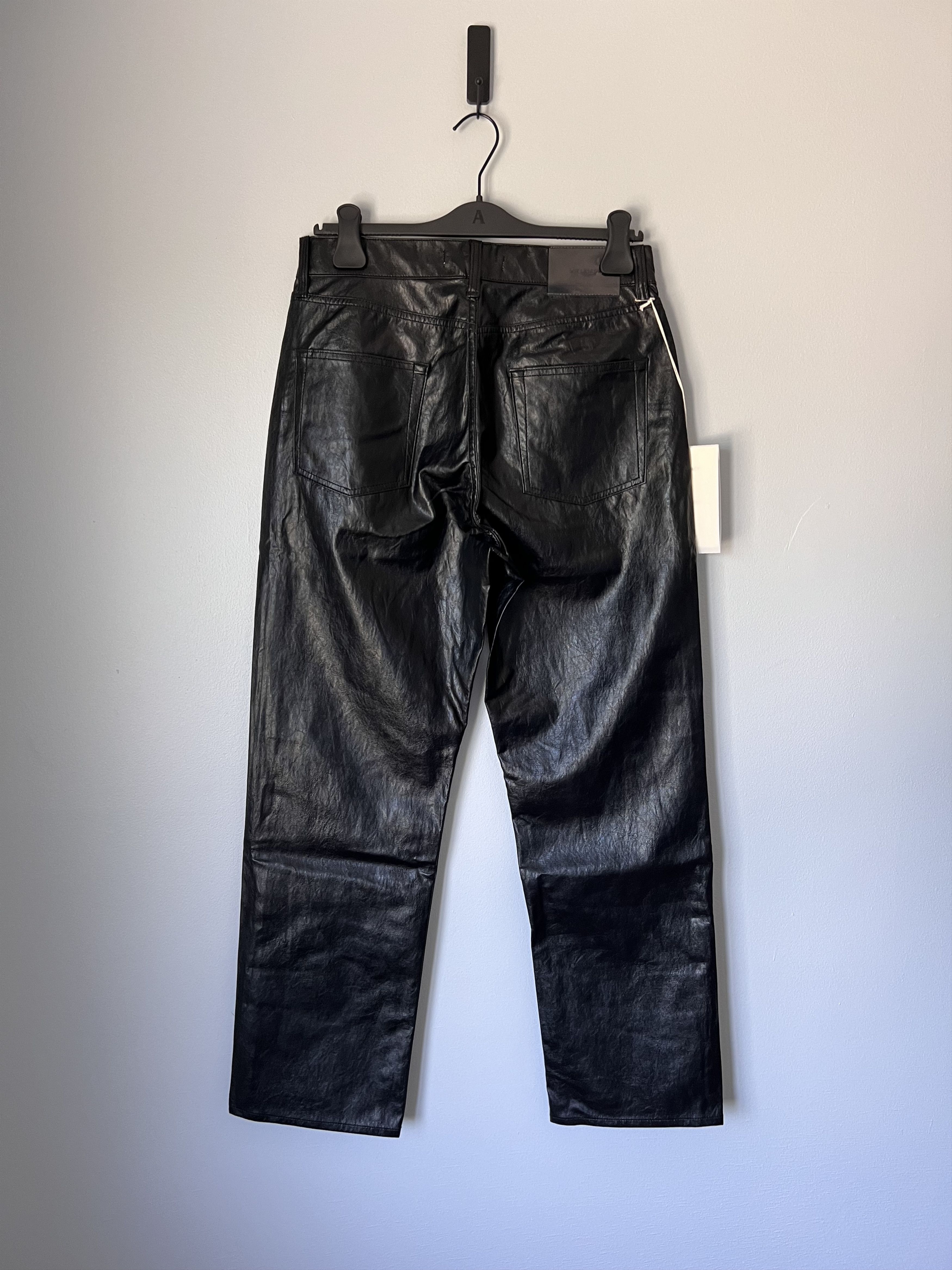 Our Legacy Our Legacy Formal Moto Cut Faux Leather Pants in Black Size US 31 - 4 Thumbnail