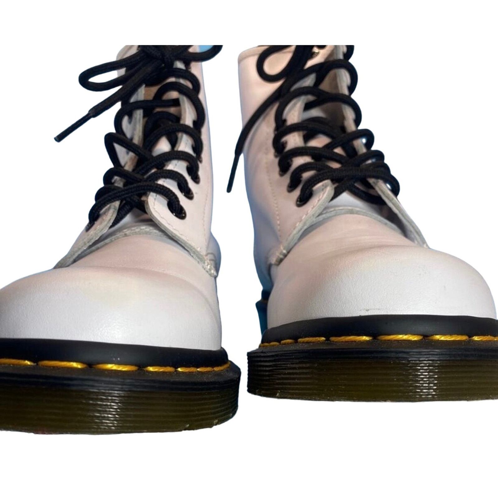 Dr. Martens Dr. Martens 1460 LEATHER BOOTS white women sz 6 men sz 5 Size US 6 / IT 36 - 4 Thumbnail