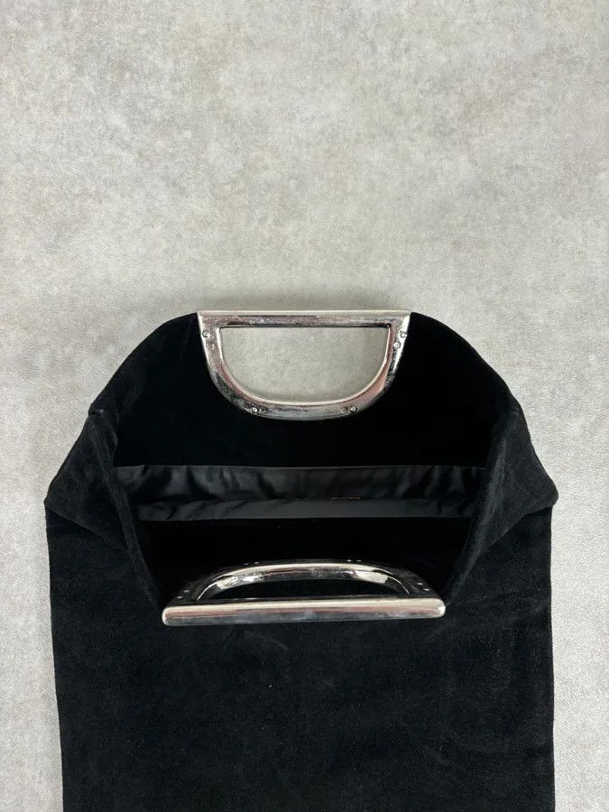 Just Cavalli 2000s Cavalli Pure Black Leather Metal Handle Bag Size ONE SIZE - 4 Thumbnail