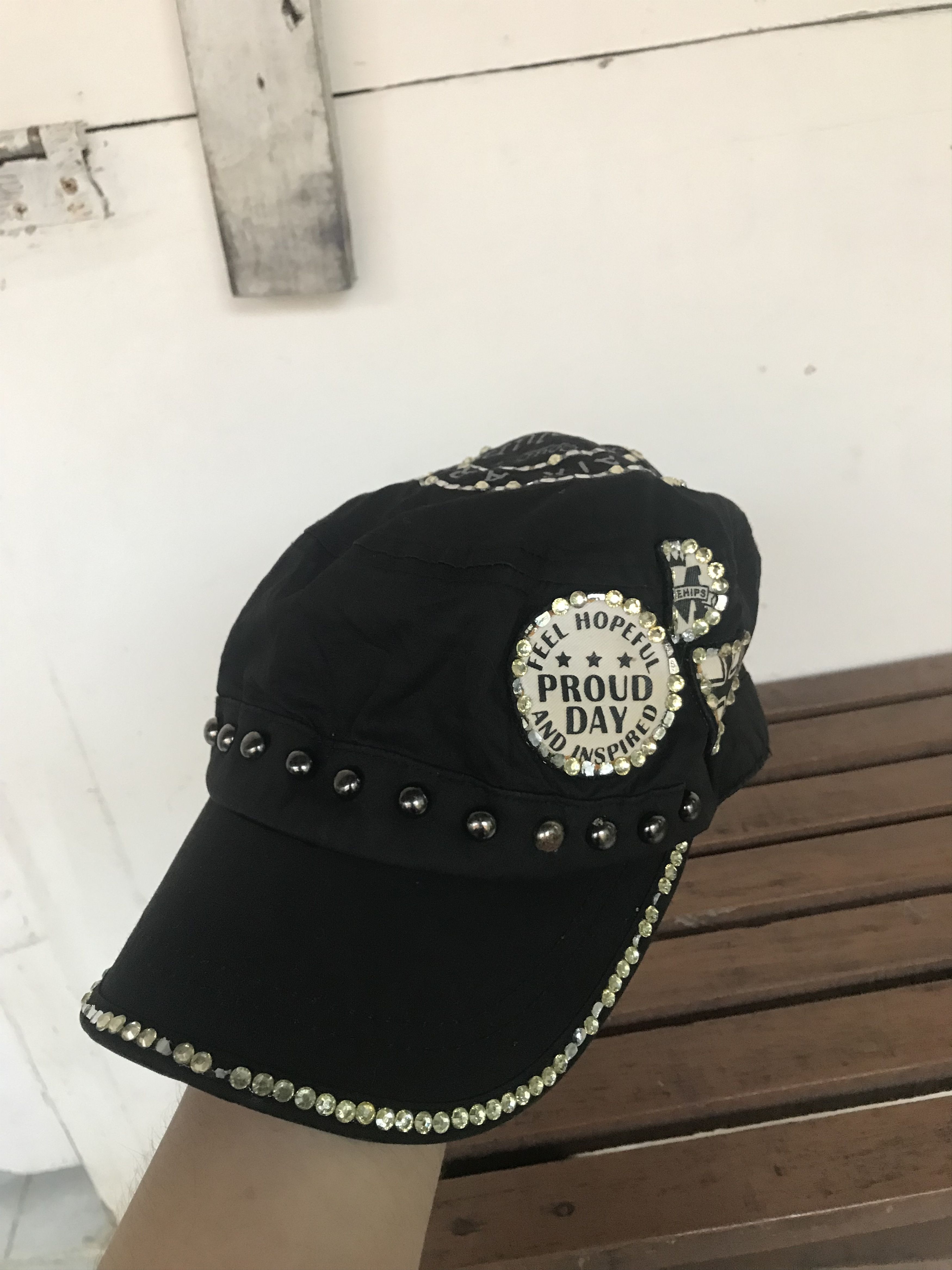 14th Addiction × 20471120 × Hysteric Glamour Y2K Studded Patrol Cap Size ONE SIZE - 2 Thumbnail