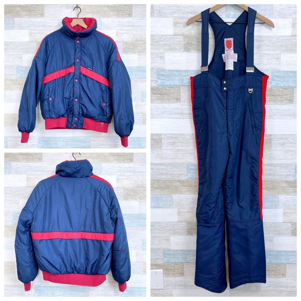 Other SKYR Vintage 70s 80s Ski Bib Jacket Set Blue Red Mens XL Size US XL / EU 56 / 4 - 1 Thumbnail