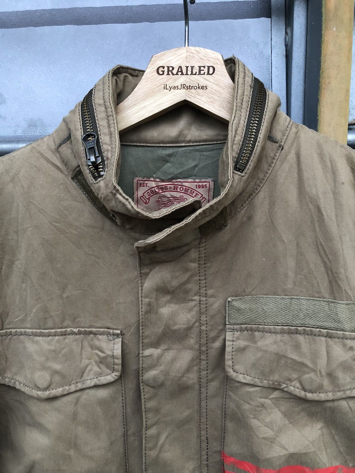 291295=Homme Vintage 291295 Homme Style Militiry Jacket Size US M / EU 48-50 / 2 - 5 Thumbnail