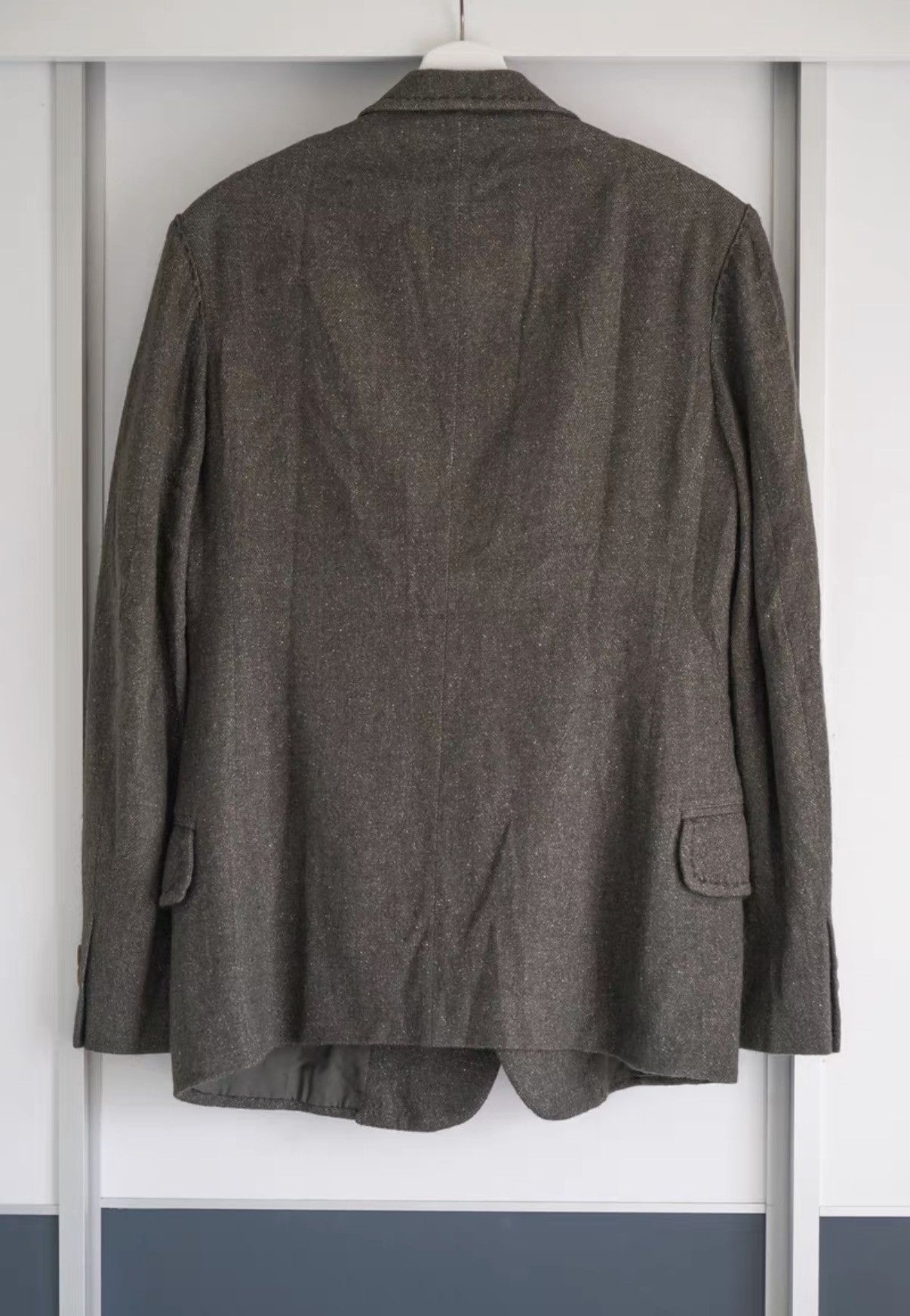 Yohji Yamamoto Yohji Yamamoto 08AW Deadwood Brown Hand-Stitched Blazer K4 Size US M / EU 48-50 / 2 - 2 Thumbnail