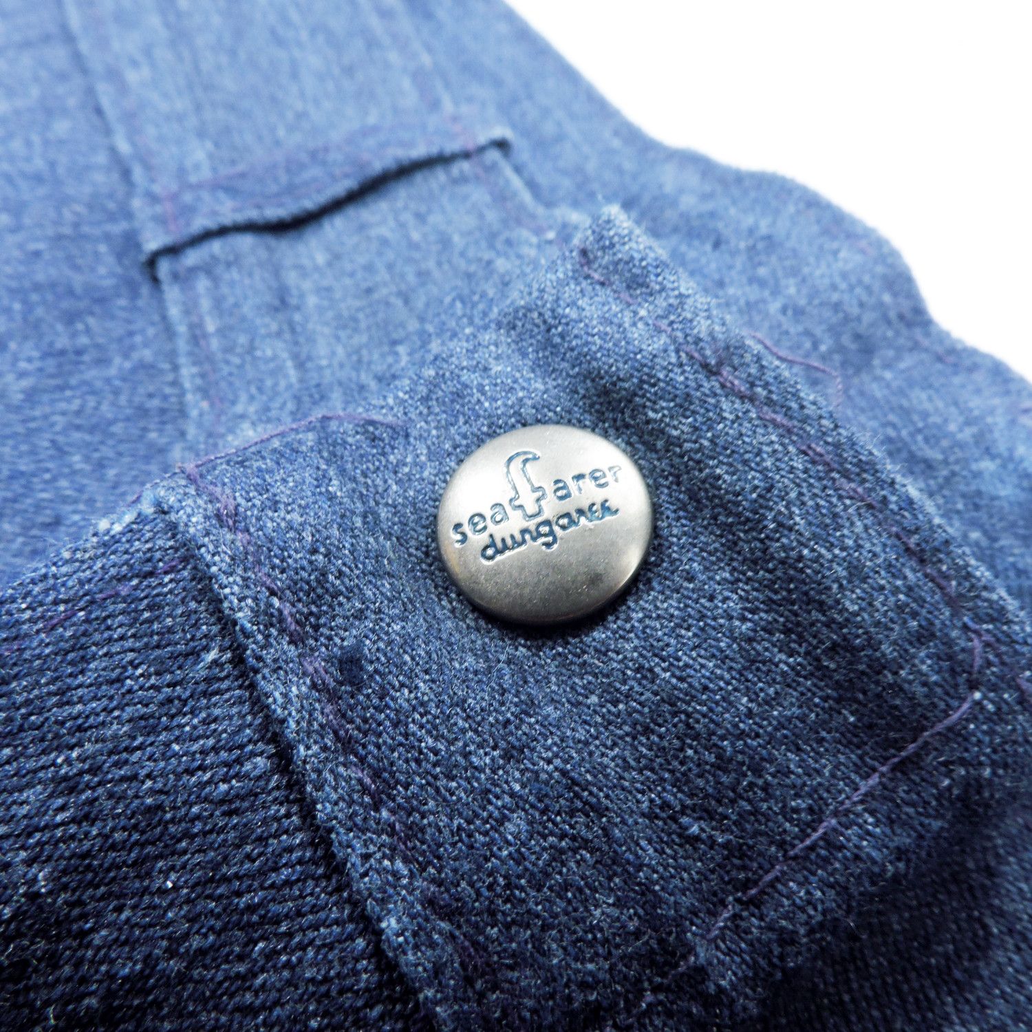 Vintage SEAFARER USN U.S. NAVY TROUSERS, UTILITY DENIM SHORT PANTS Size US 33 - 3 Thumbnail